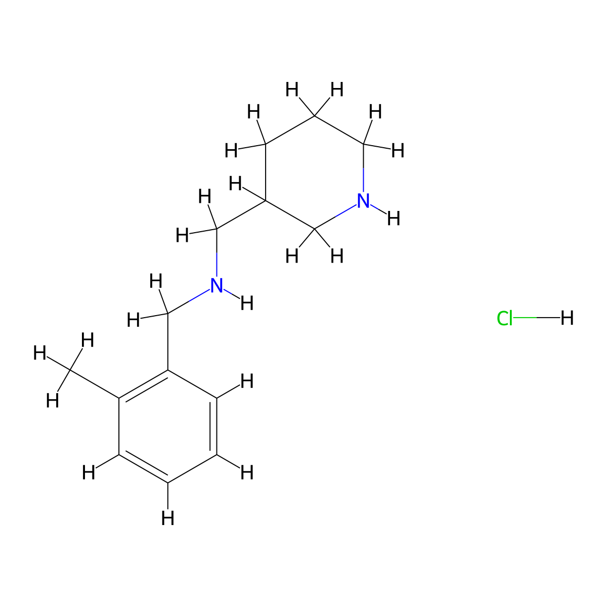 N-(2-Methylbenzyl)-1-(piperidin-3-yl)methanamine hydrochloride molecular structure, CAS 1289388-53-9