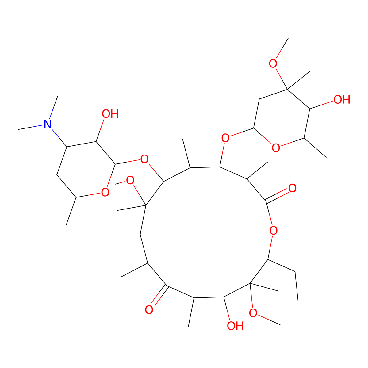 Clarithromycin EP Impurity F molecular structure, CAS 128940-83-0