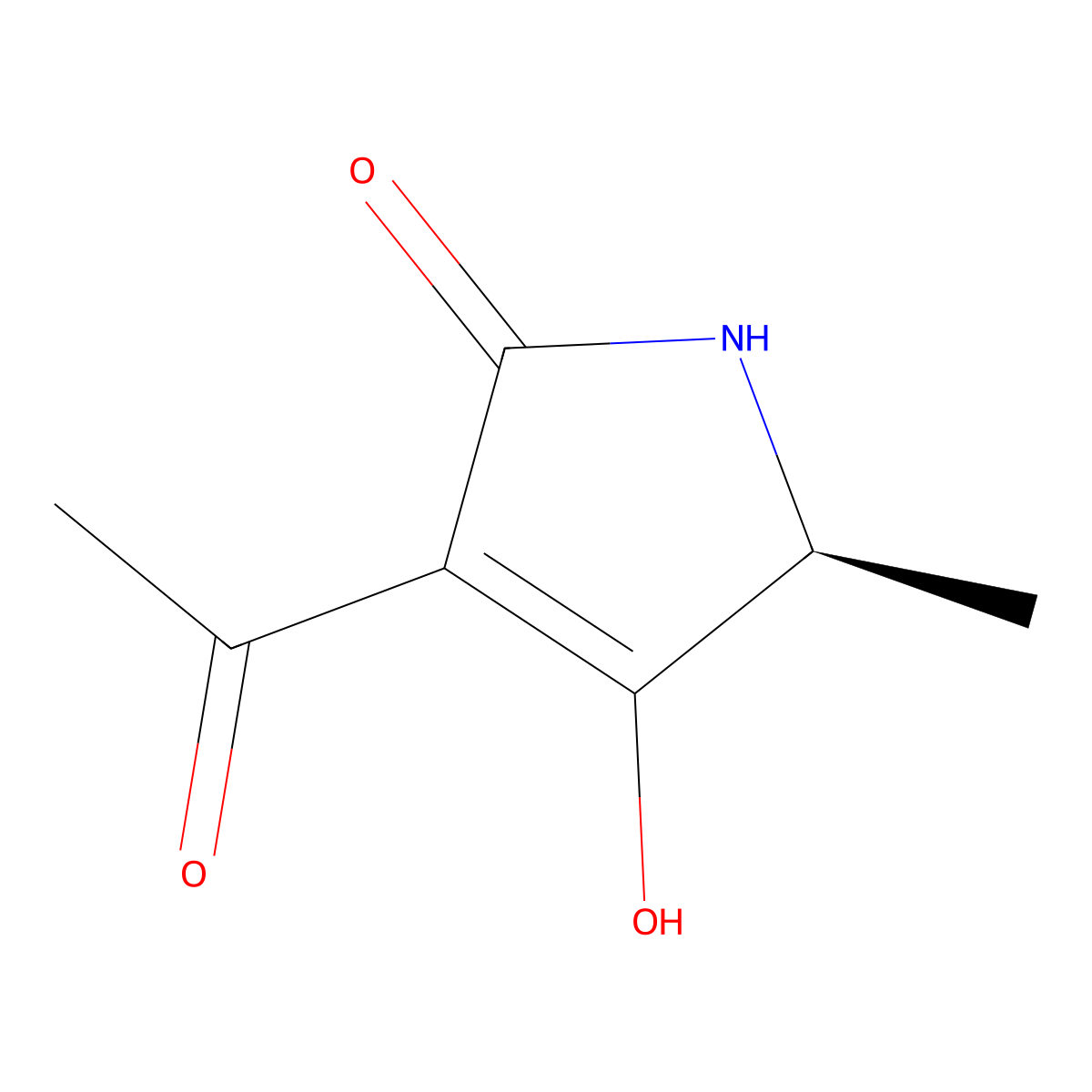 (S)-3-Acetyl-4-hydroxy-5-methyl-1H-pyrrol-2(5H)-one molecular structure, CAS 128948-45-8