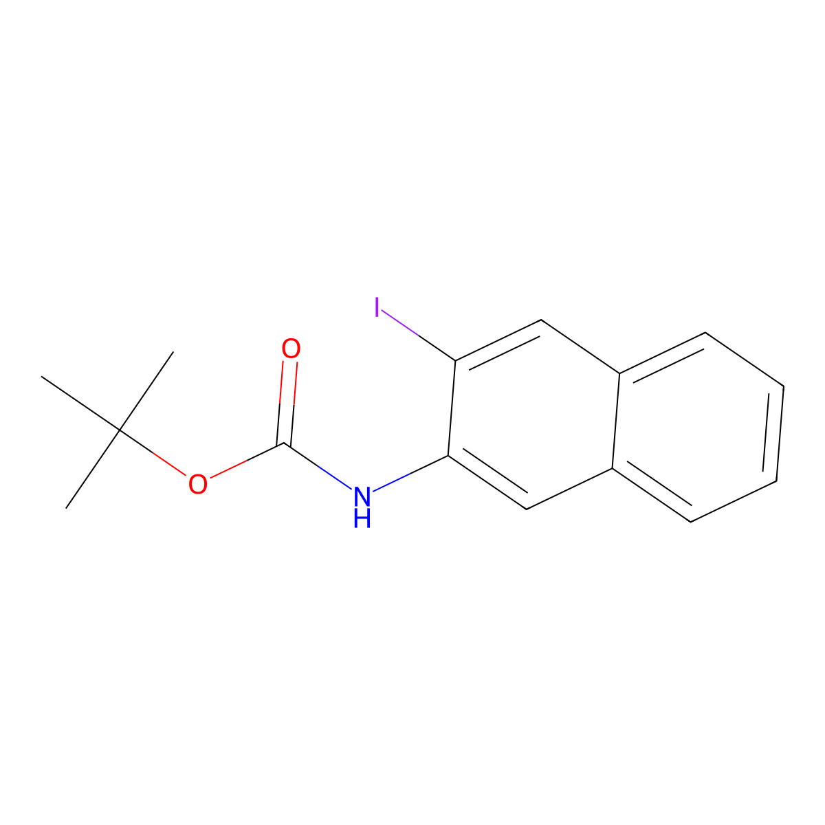 N-Boc-3-iodonaphthalen-2-amine molecular structure, CAS 1289544-99-5