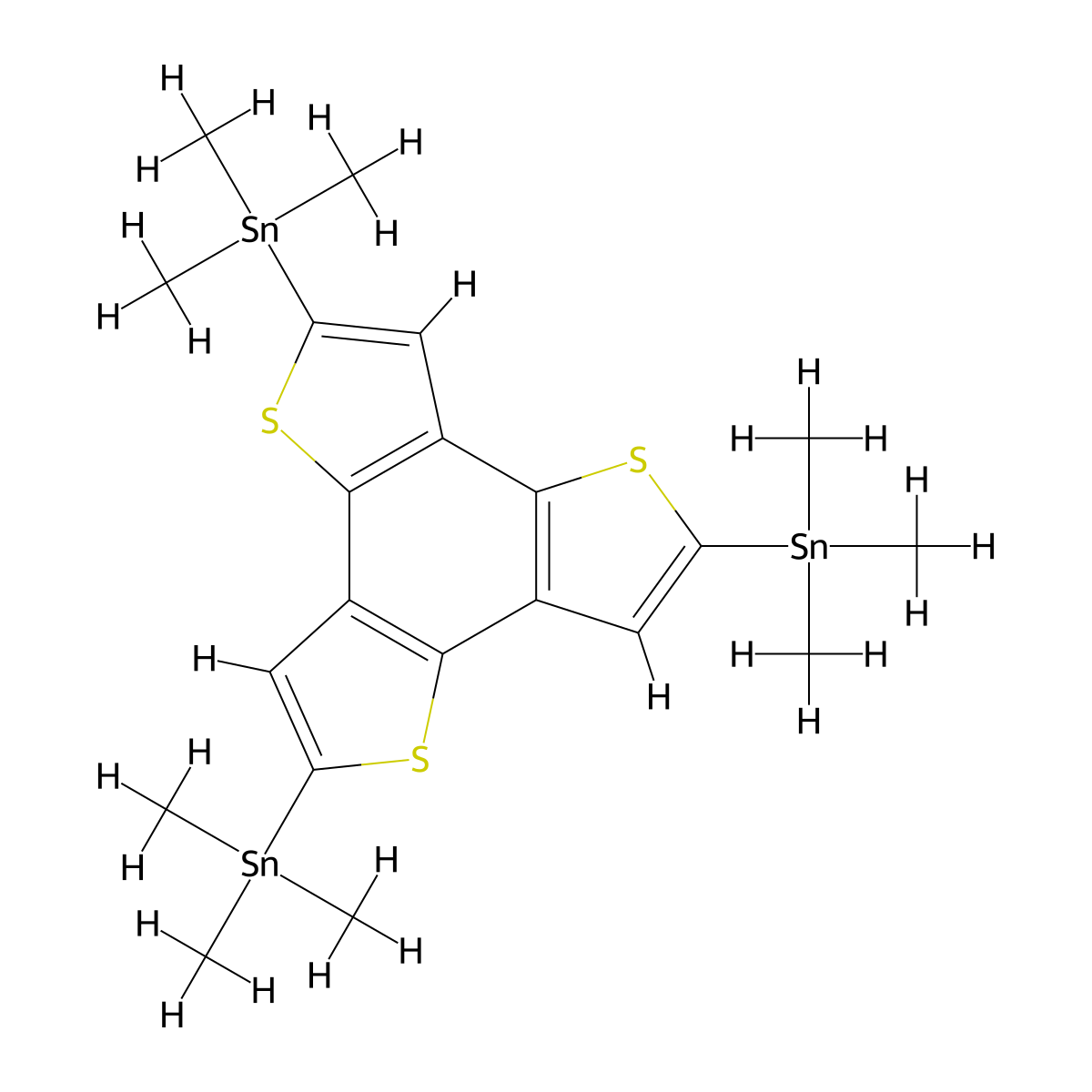 2,5,8-Tris(trimethylstannyl)benzo[1,2-b molecular structure, CAS 1289556-30-4