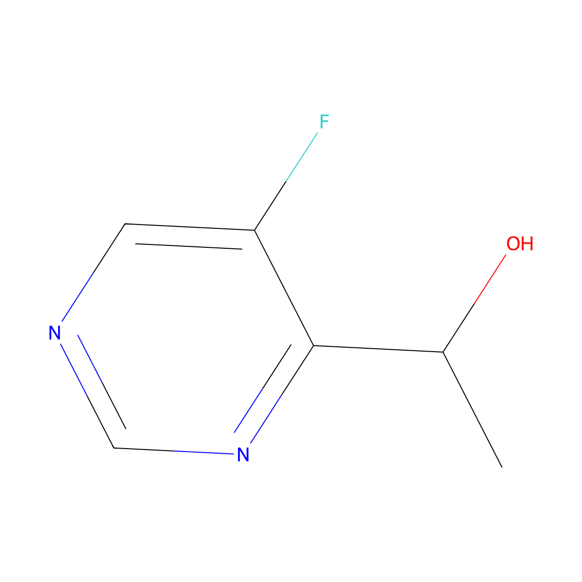 1-(5-Fluoropyrimidin-4-yl)ethanol molecular structure, CAS 1289559-66-5