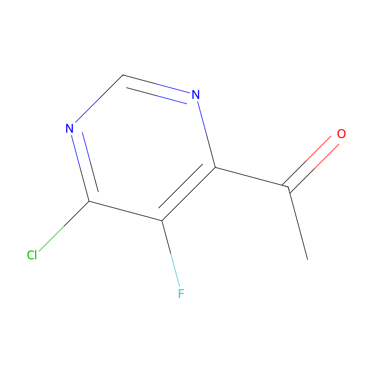 1-(6-Chloro-5-fluoropyrimidin-4-yl)ethanone molecular structure, CAS 1289559-80-3