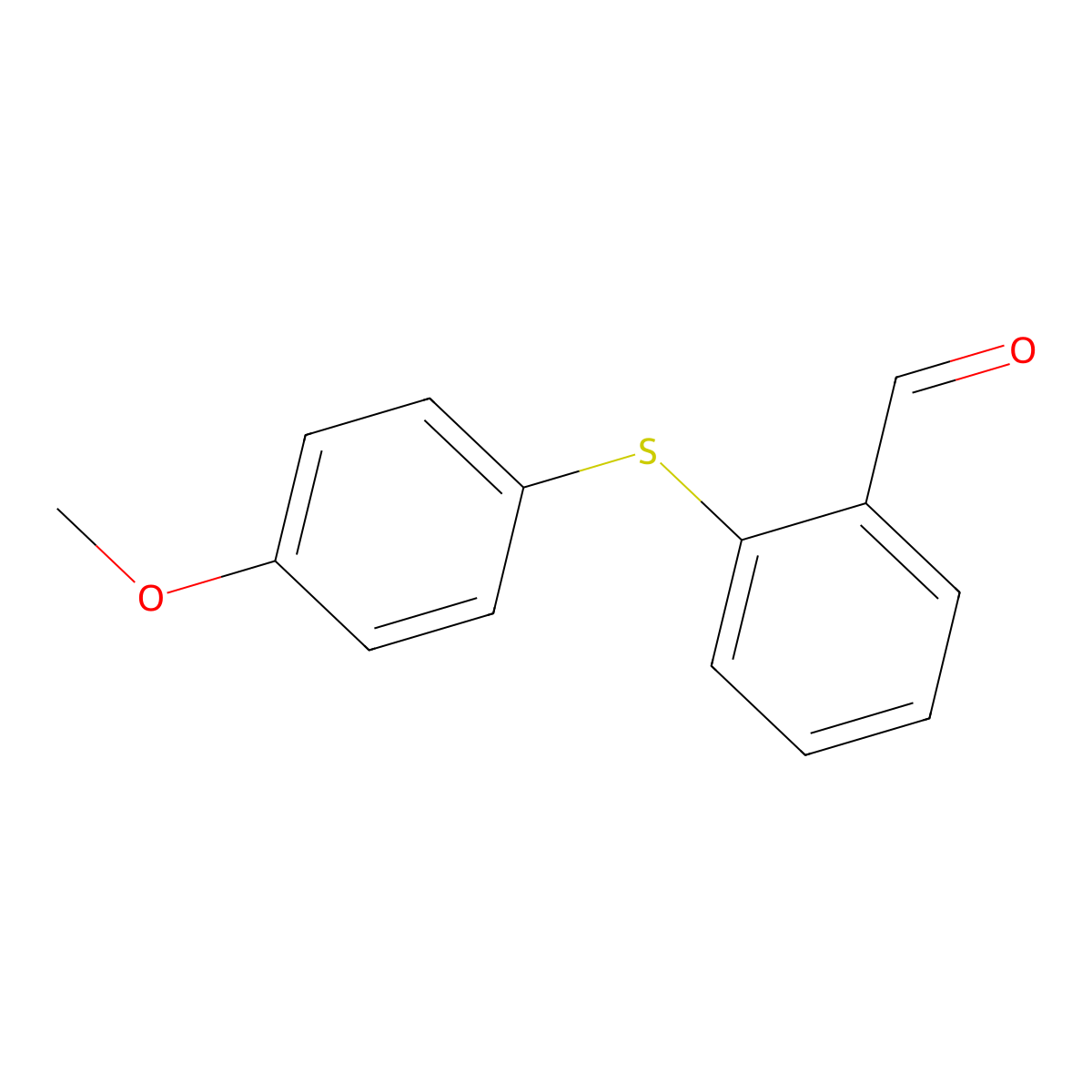 2-(4-Methoxyphenylthio)benzaldehyde molecular structure, CAS 128958-85-0