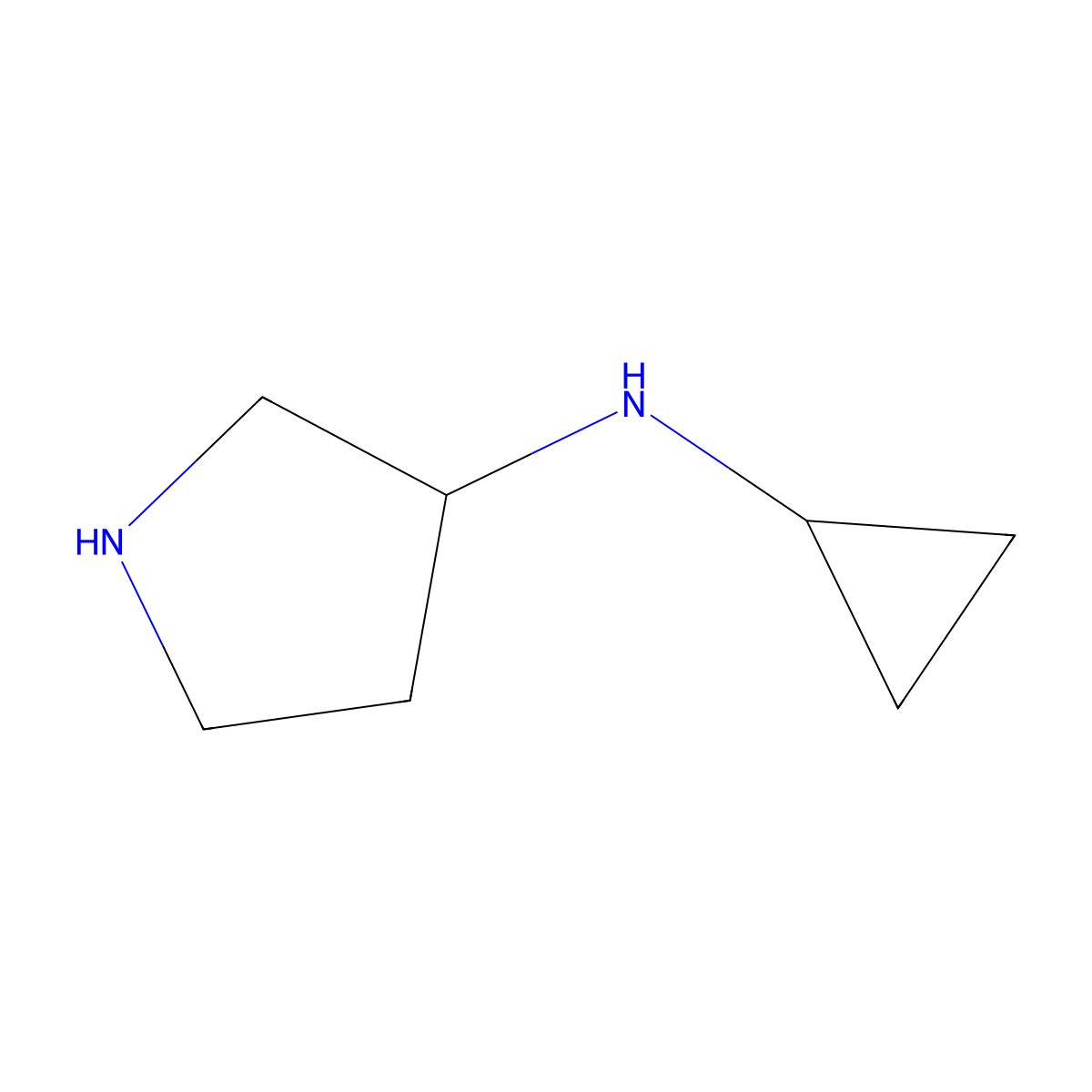 (S)-N-Cyclopropylpyrrolidin-3-amine molecular structure, CAS 1289584-81-1
