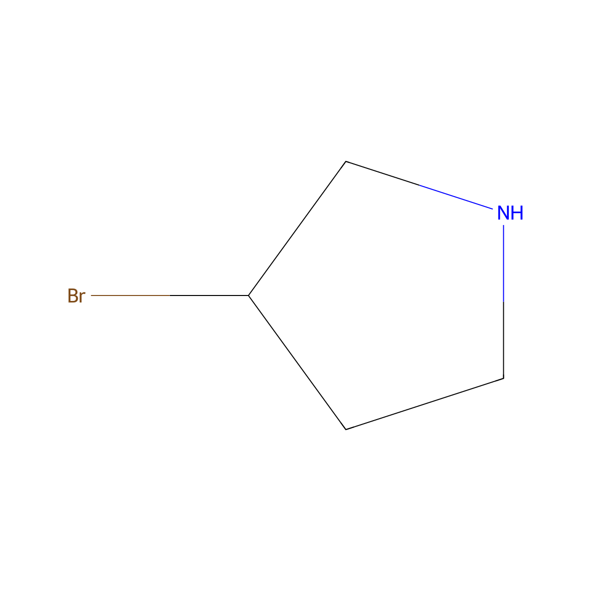 (R)-3-bromopyrrolidine molecular structure, CAS 1289584-85-5