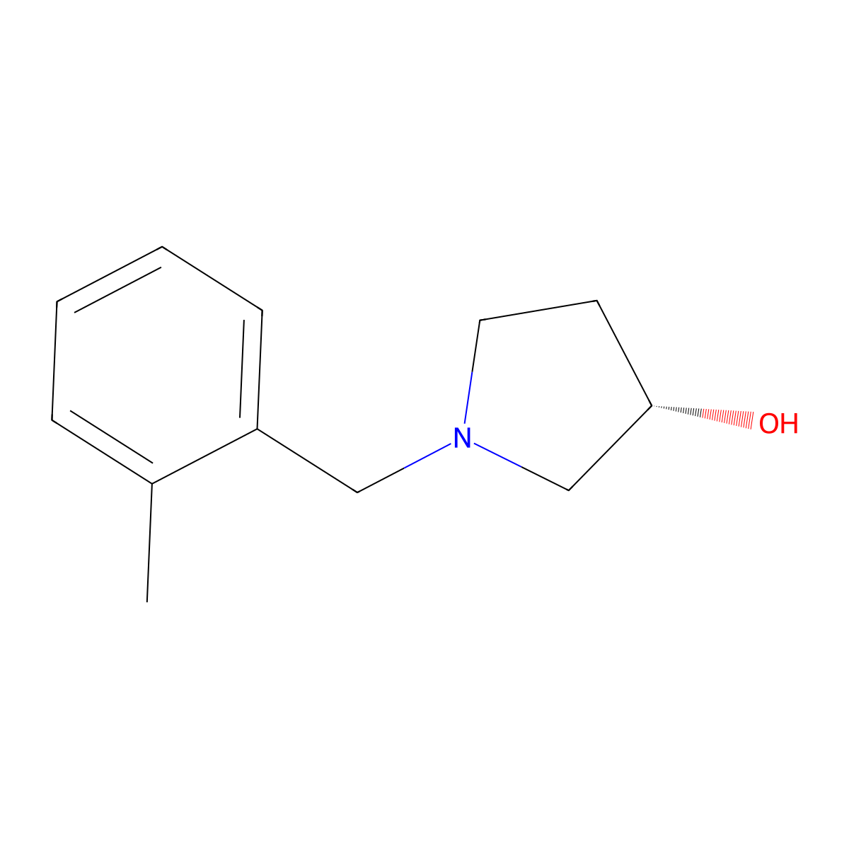 (S)-1-(2-Methylbenzyl)pyrrolidin-3-ol molecular structure, CAS 1289584-96-8