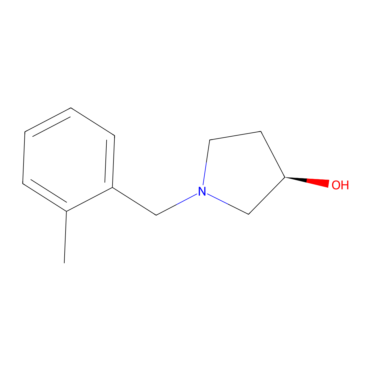 (R)-1-(2-Methylbenzyl)pyrrolidin-3-ol molecular structure, CAS 1289585-16-5