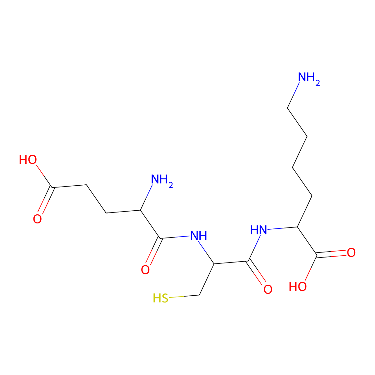 L-gamma-Glutamyl-L-cysteinyl-L-lysine molecular structure, CAS 128960-73-6