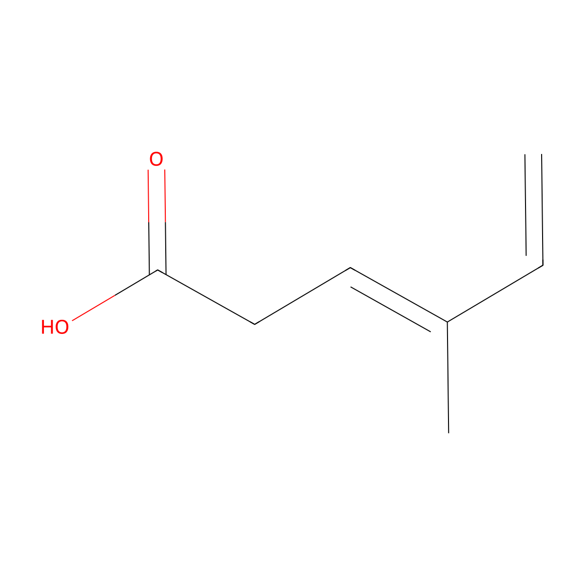 4-Methylhexa-3,5-dienoic acid molecular structure, CAS 128961-60-4