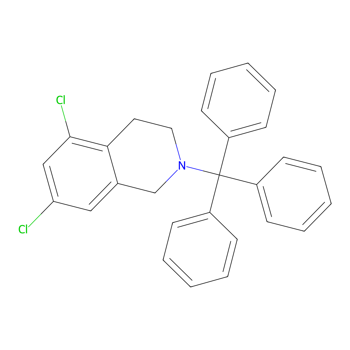 5,7-Dichloro-2-trityl-1,2,3,4-tetrahydroisoquinoline molecular structure, CAS 1289646-72-5