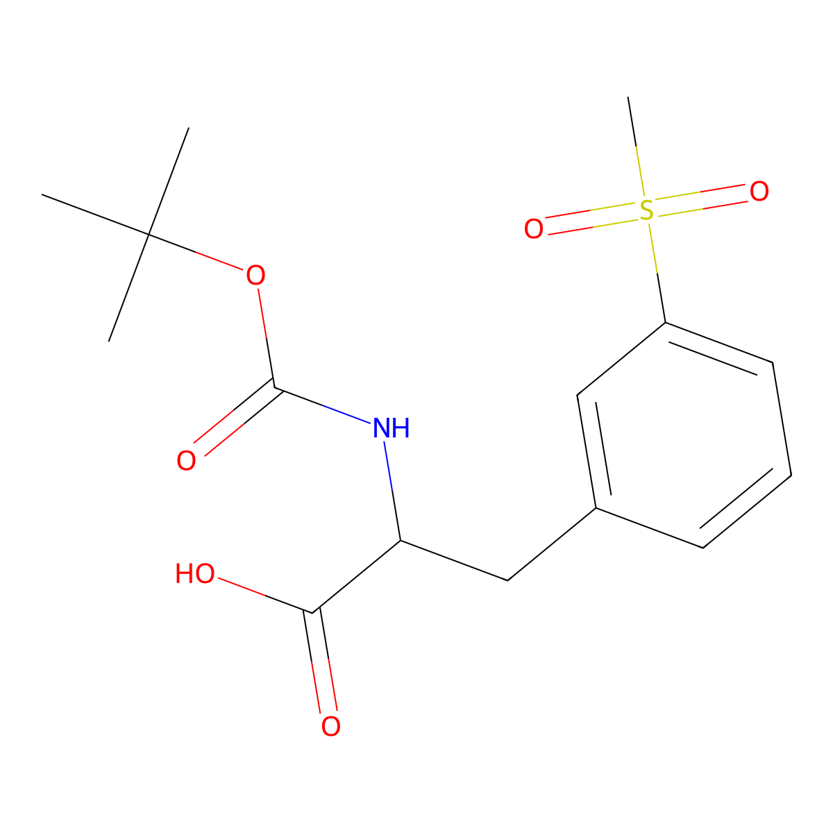 N-Boc-3-(methylsulfonyl)-L-phenylalanine molecular structure, CAS 1289646-76-9