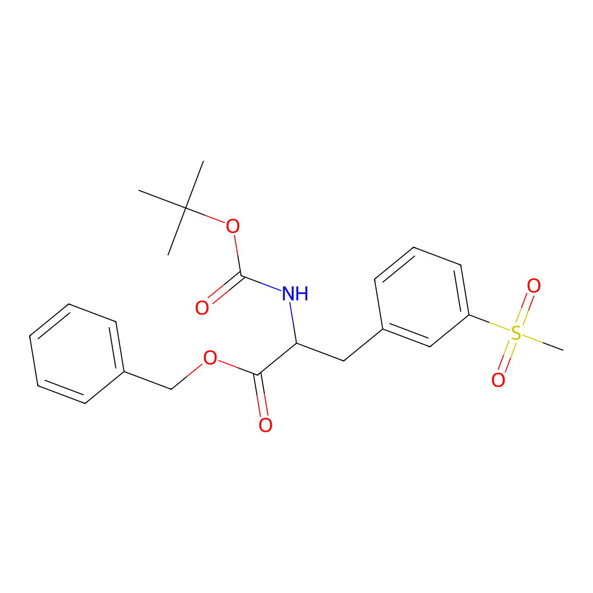 N-Boc-3-(methylsulfonyl)-L-phenylalanine Benzyl Ester molecular structure, CAS 1289646-78-1