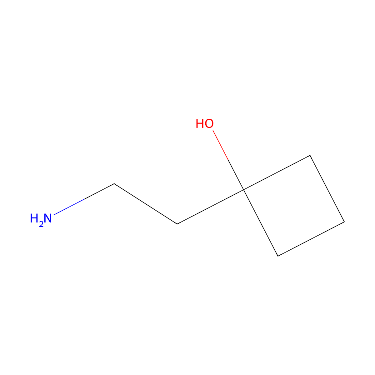 1-(2-Aminoethyl)cyclobutanol molecular structure, CAS 1289648-07-2