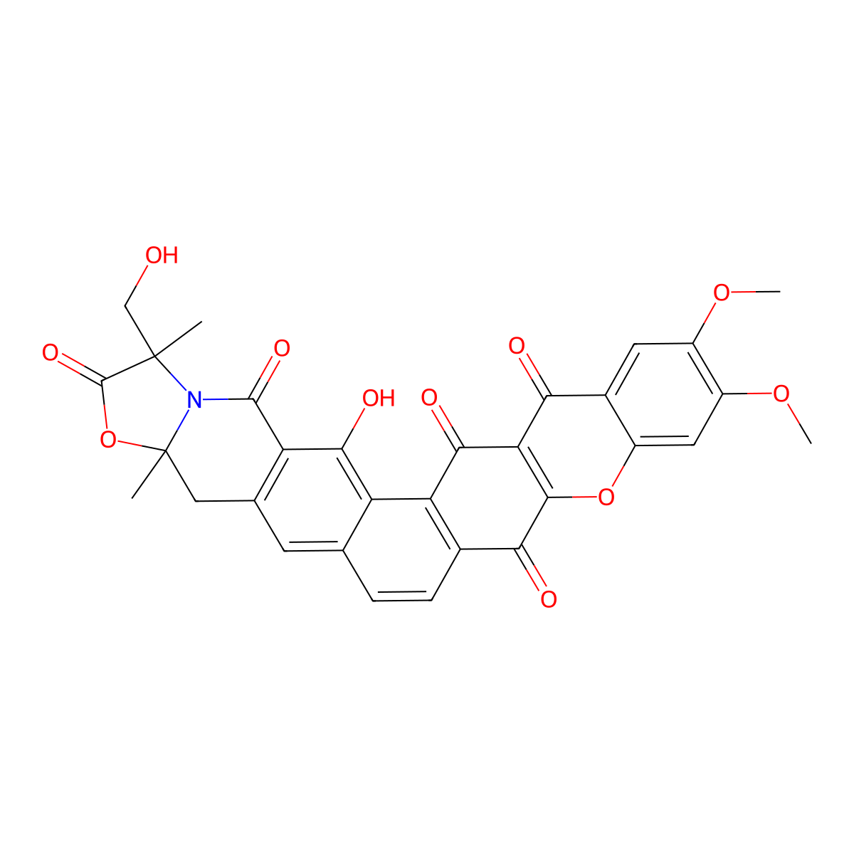 Citreamicin eta molecular structure, CAS 128969-88-0