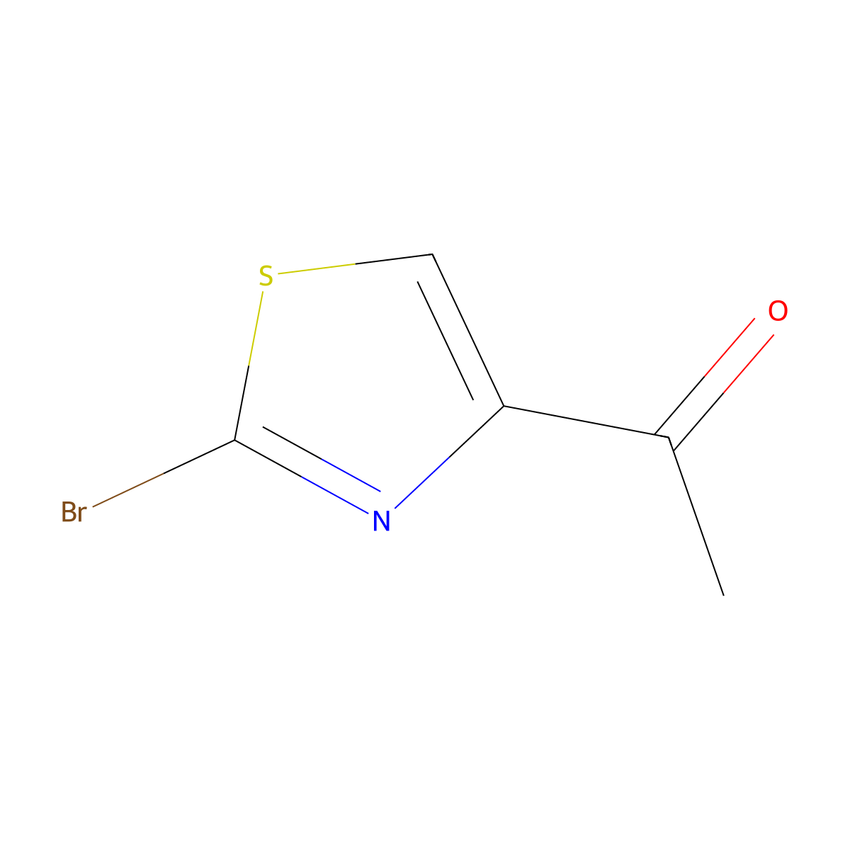 1-(2-Bromo-1,3-thiazol-4-yl)ethan-1-one molecular structure, CAS 128979-09-9