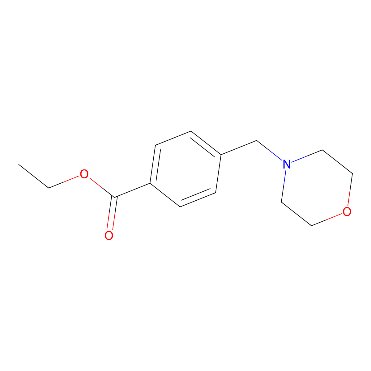 Ethyl 4-(morpholin-4-ylmethyl)benzoate molecular structure, CAS 128982-39-8