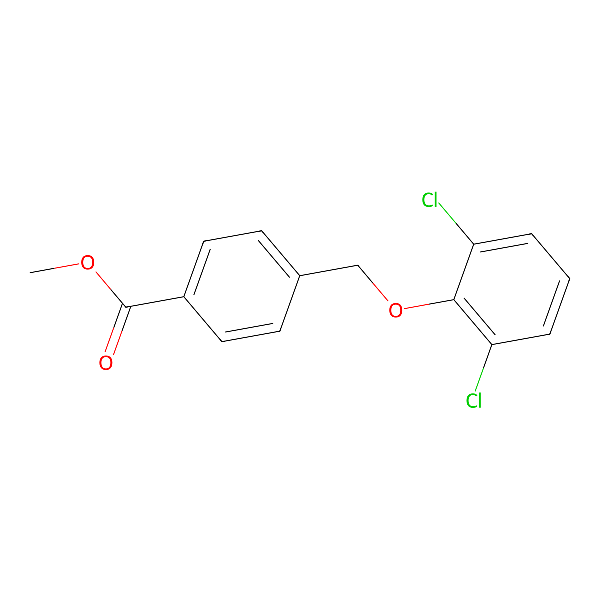 Methyl 4-[(2,6-dichlorophenoxy)methyl]benzoate molecular structure, CAS 128982-46-7