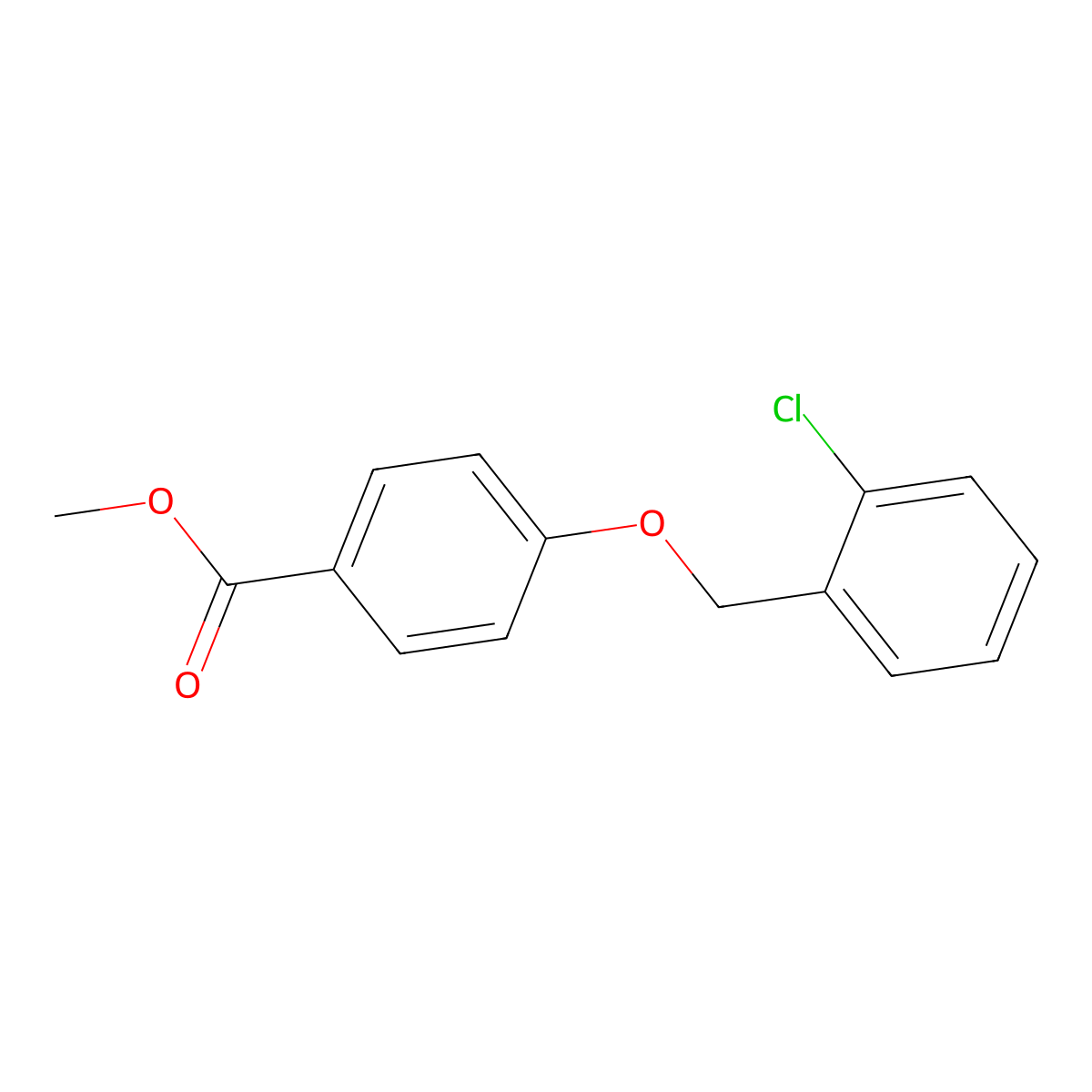 Methyl 4-[(2-chlorobenzyl)oxy]benzoate molecular structure, CAS 128982-49-0