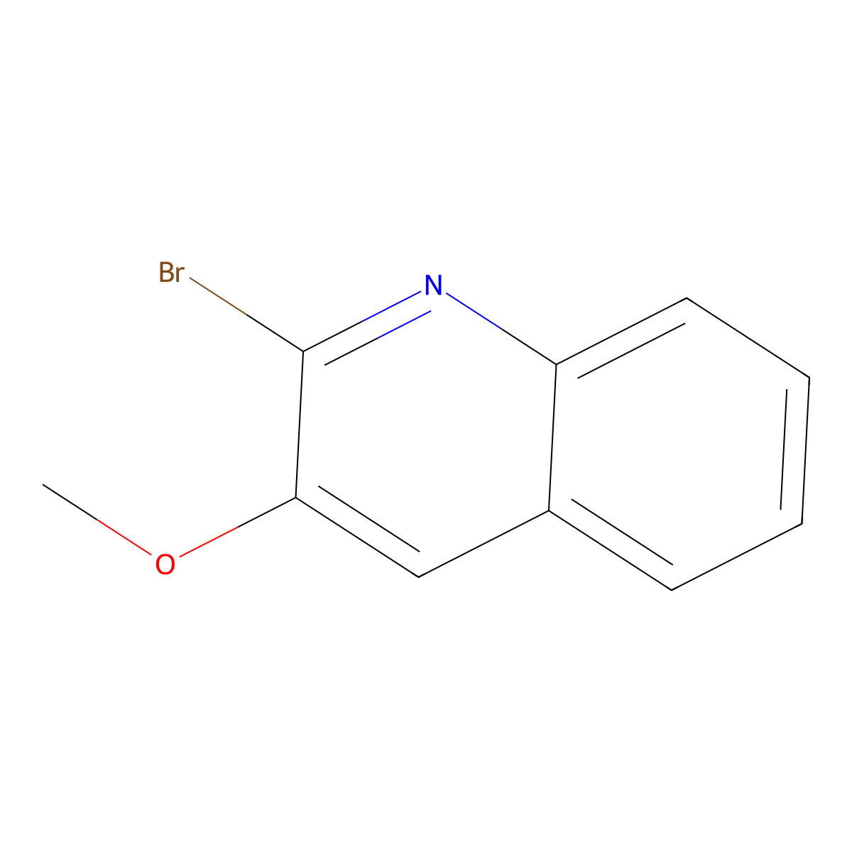 2-Bromo-3-methoxyquinoline molecular structure, CAS 128998-00-5