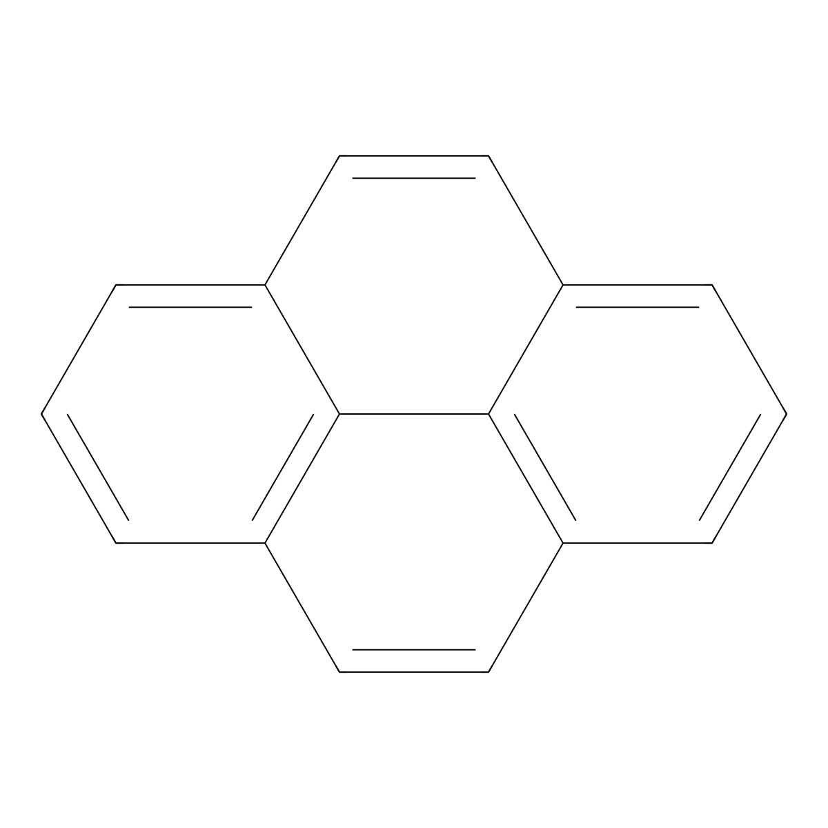 Pyrene molecular structure, CAS 129-00-0