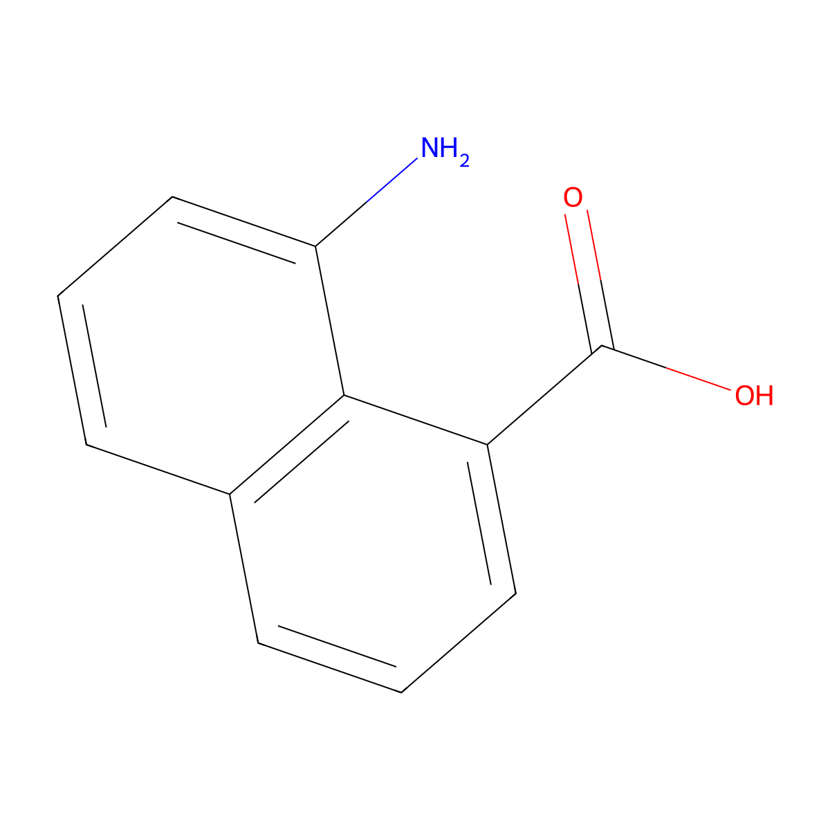 8-Amino-1-naphthoic acid molecular structure, CAS 129-02-2
