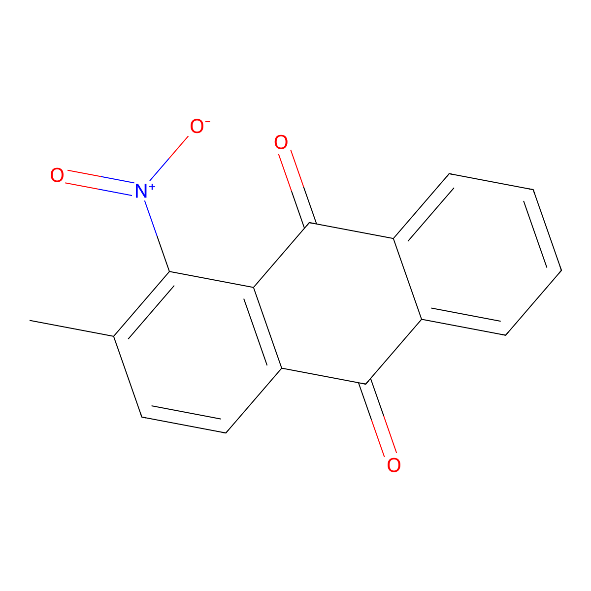 2-Methyl-1-nitroanthraquinone molecular structure, CAS 129-15-7