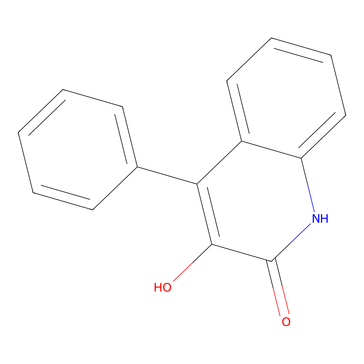 Viridicatin molecular structure, CAS 129-24-8