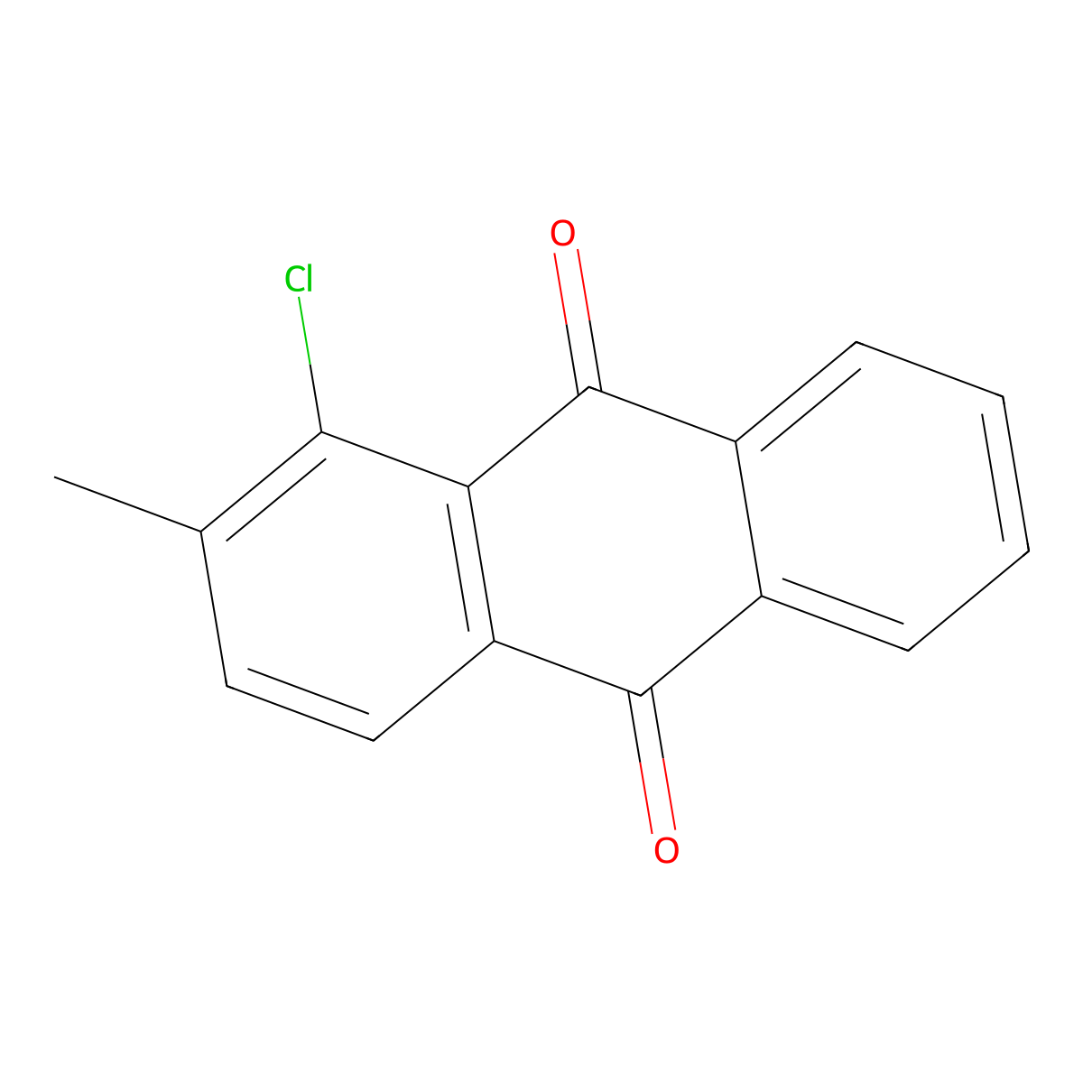 1-Chloro-2-methylanthraquinone molecular structure, CAS 129-35-1