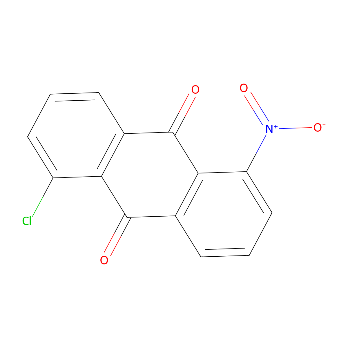 1-Chloro-5-nitroanthraquinone molecular structure, CAS 129-40-8