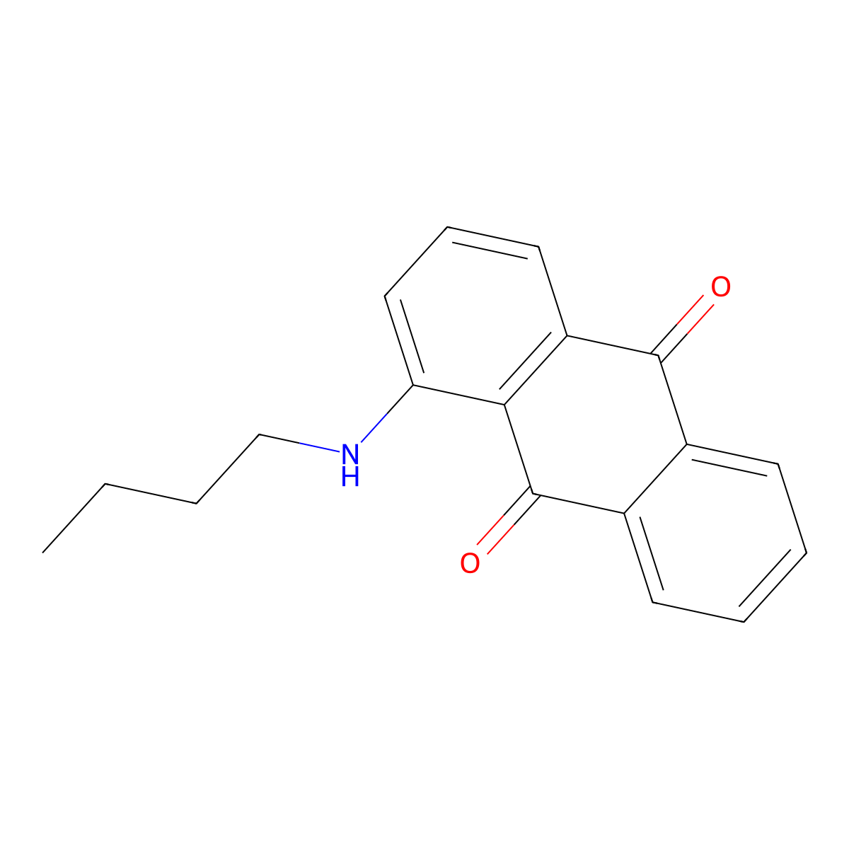 1-(Butylamino)anthraquinone molecular structure, CAS 129-45-3