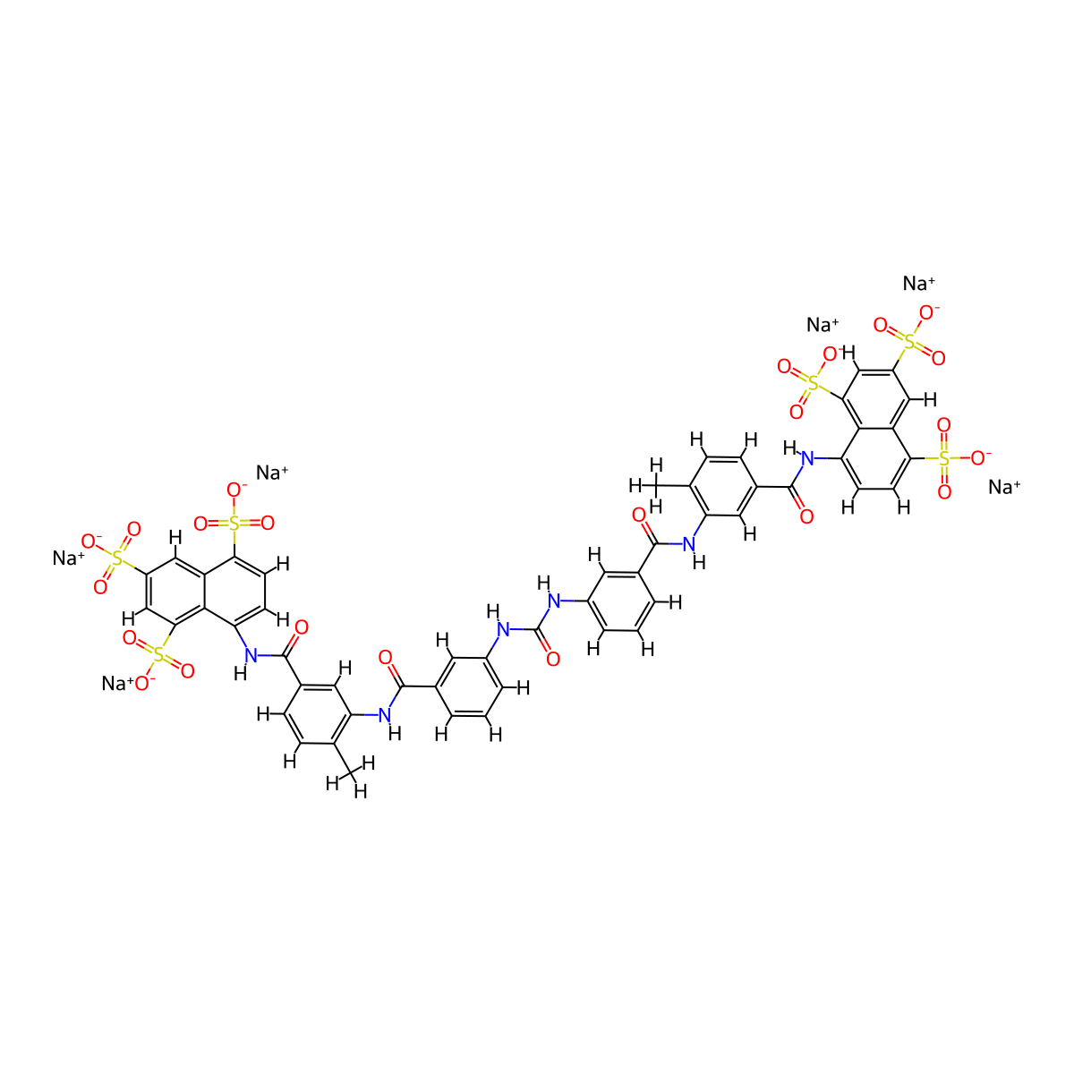 Suramin Sodium molecular structure, CAS 129-46-4