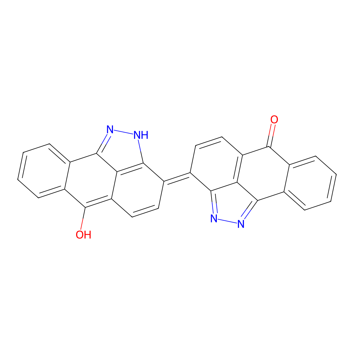 [3,3'-Bianthra[1,9-cd]pyrazole]-6,6'(2H,2'H)-dione molecular structure, CAS 129-54-4