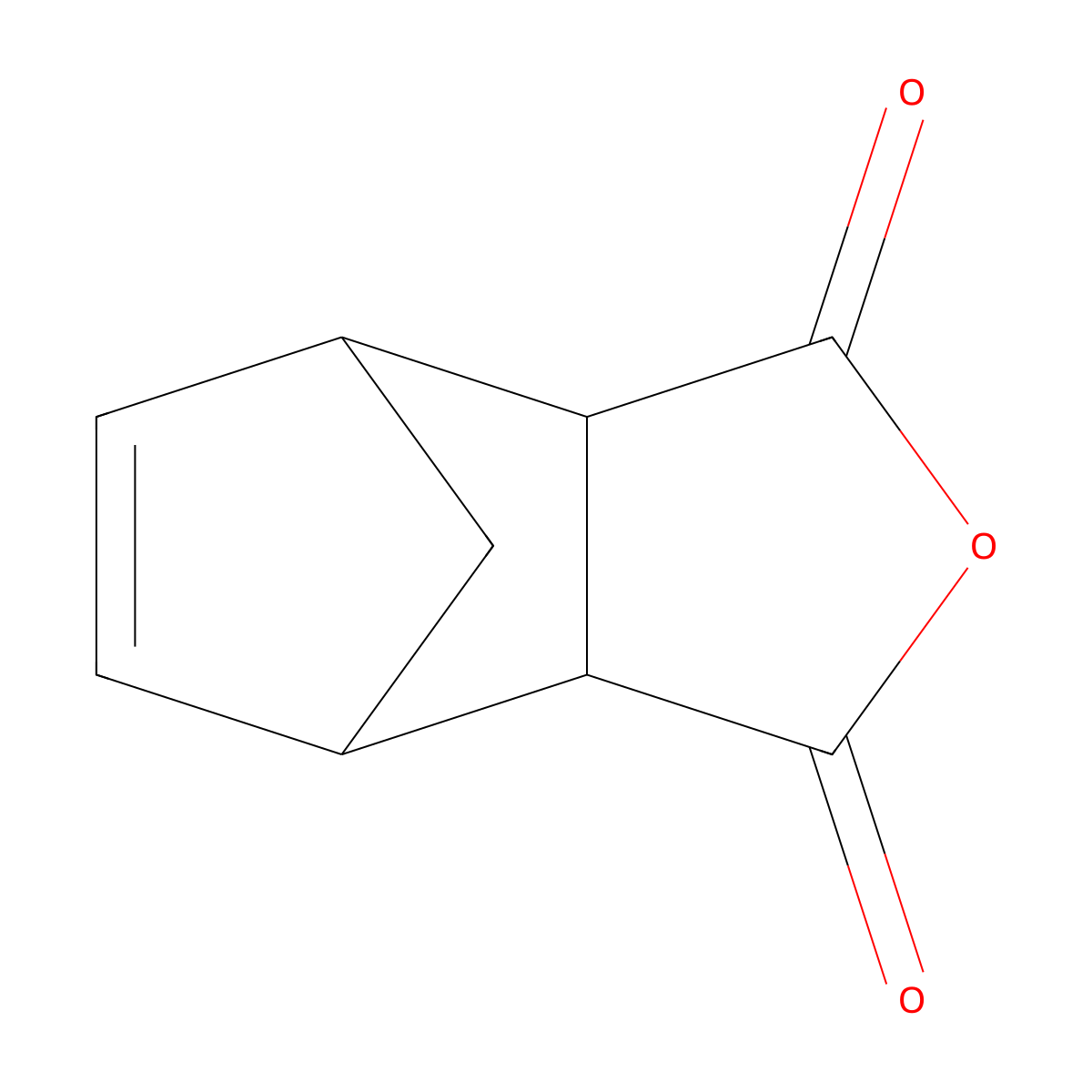 Carbic anhydride molecular structure, CAS 129-64-6