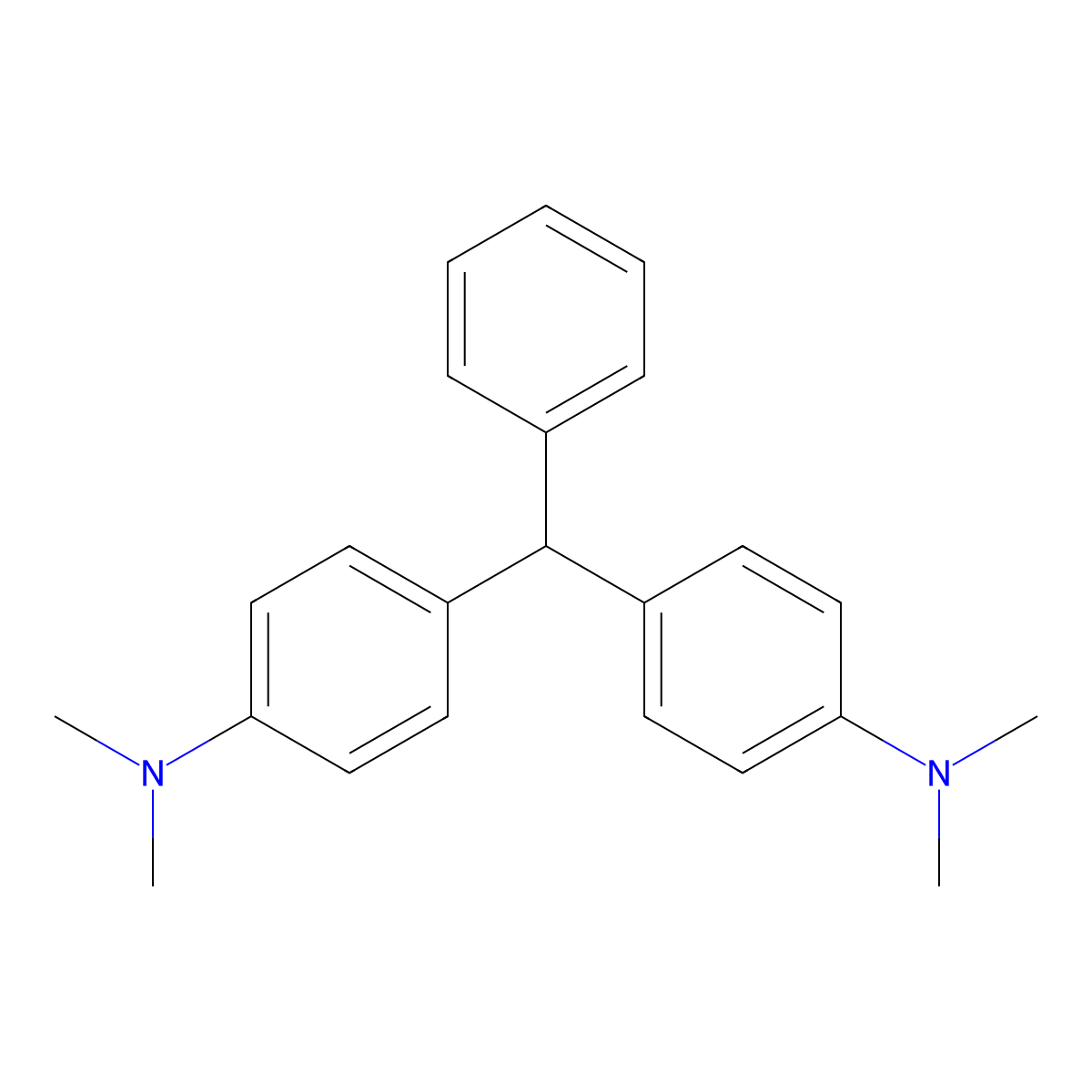 Leucomalachite green molecular structure, CAS 129-73-7
