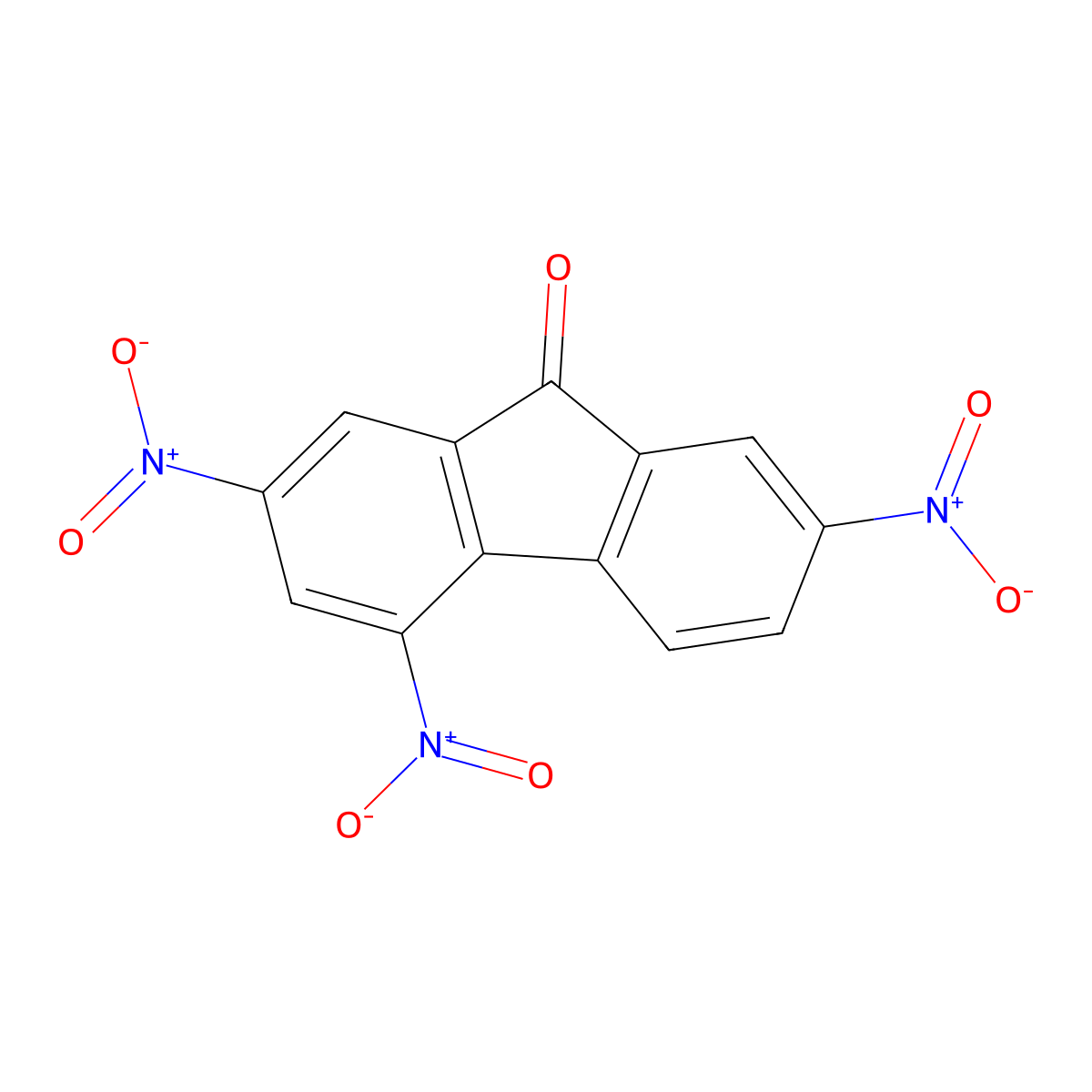 2,4,7-Trinitrofluoren-9-one molecular structure, CAS 129-79-3