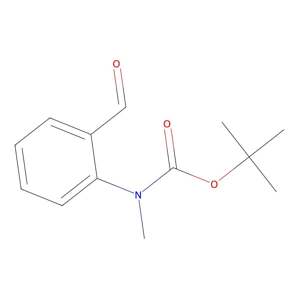 Tert-butyl (2-formylphenyl)(methyl)carbamate molecular structure, CAS 1290035-27-6