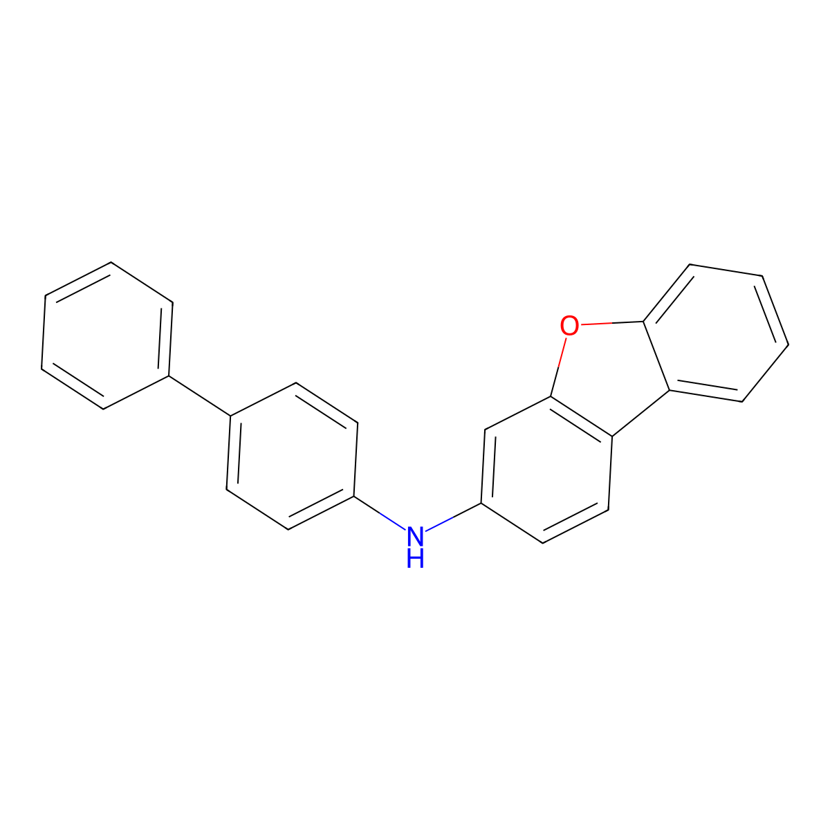 N-([1,1'-Biphenyl]-4-yl)dibenzo[b,d]furan-3-amine molecular structure, CAS 1290039-85-8
