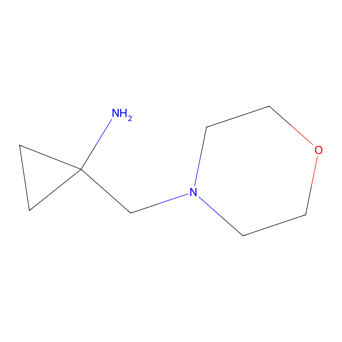 1-(Morpholinomethyl)cyclopropanamine molecular structure, CAS 1290042-81-7