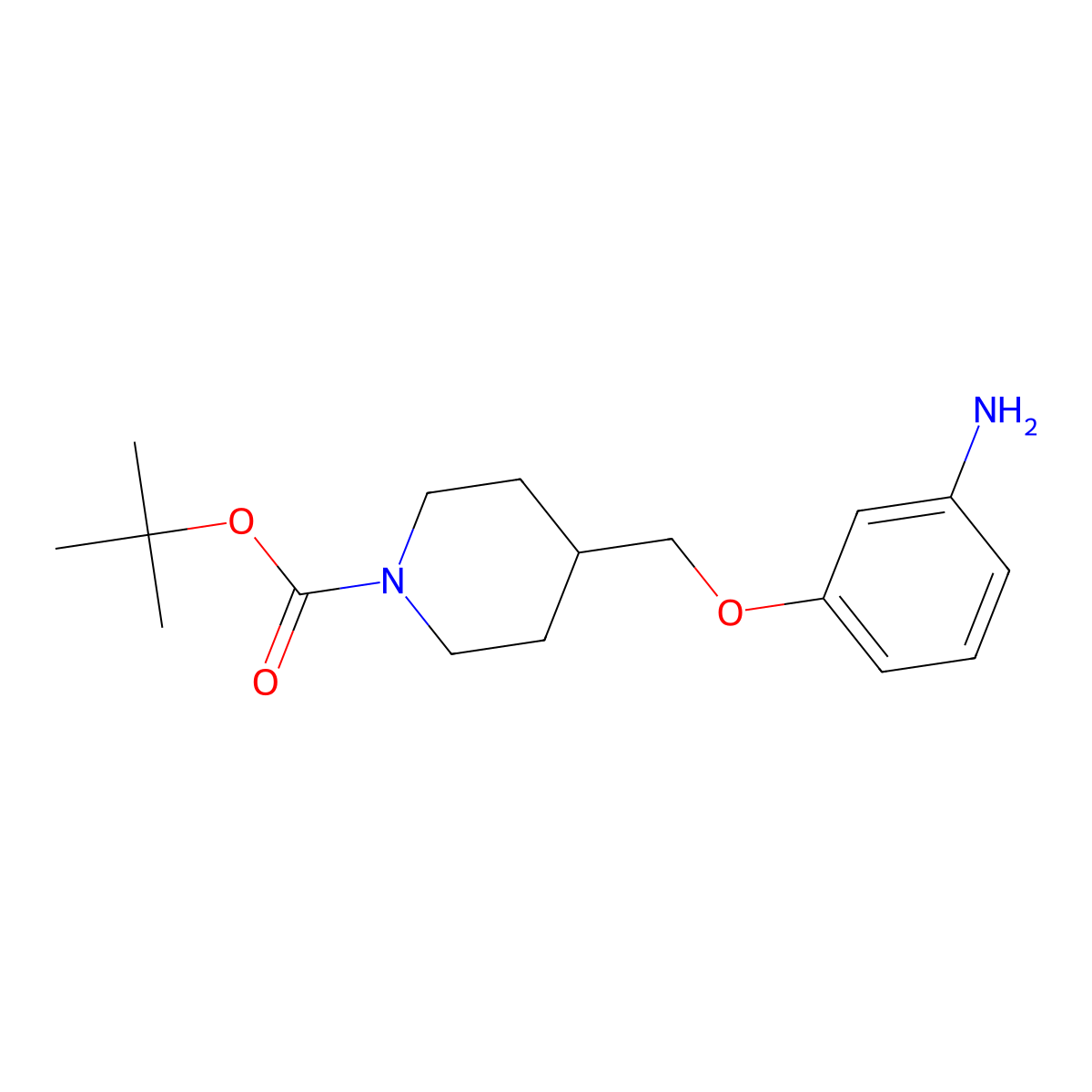 tert-Butyl 4-((3-aminophenoxy)methyl)piperidine-1-carboxylate molecular structure, CAS 1290047-50-5