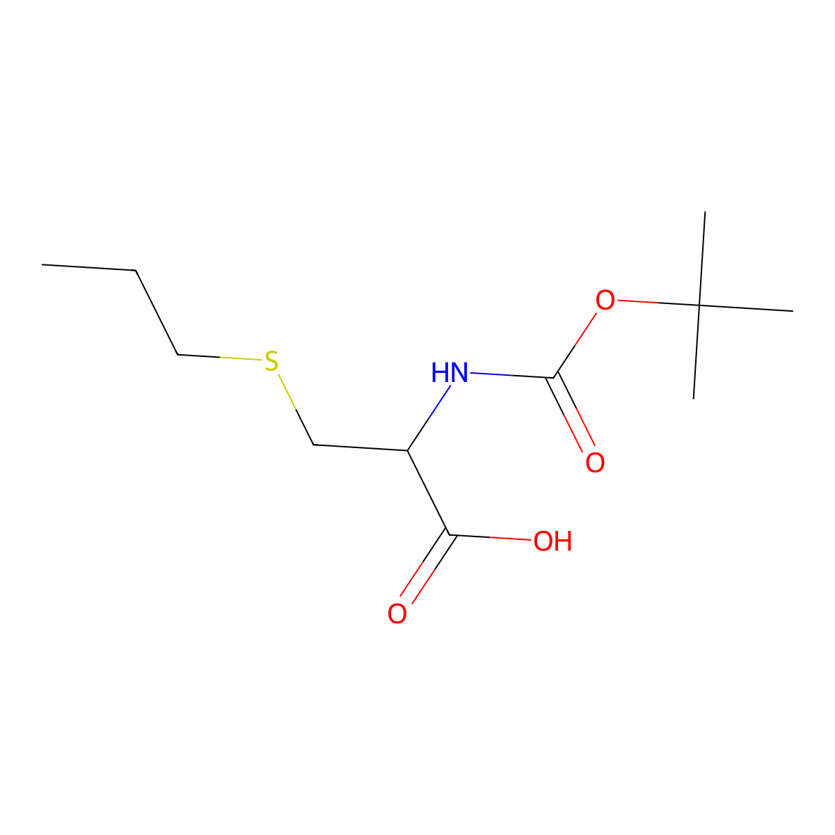 n-(Tert-butoxycarbonyl)-s-propylcysteine molecular structure, CAS 1290053-35-8