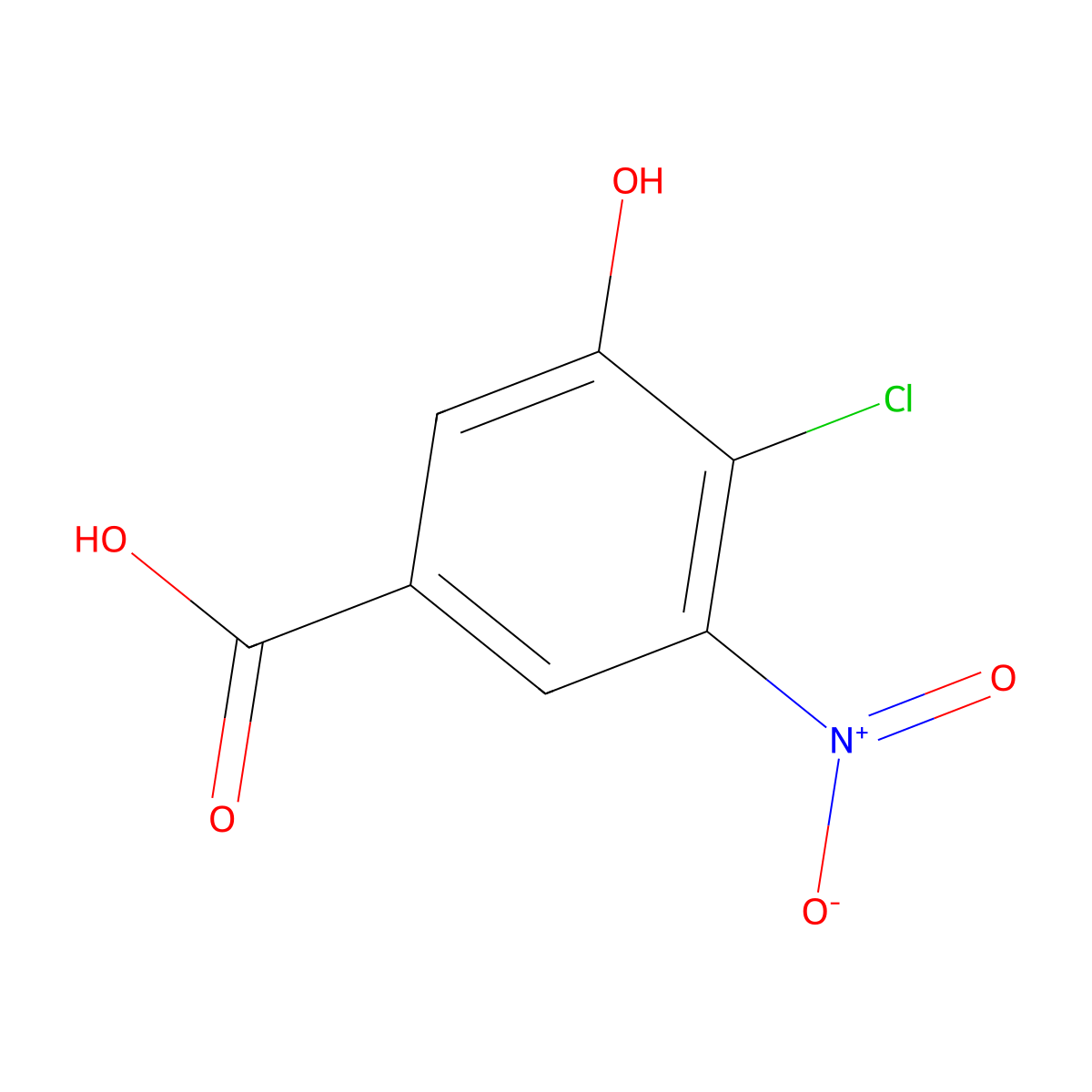 4-Chloro-3-hydroxy-5-nitrobenzoic acid molecular structure, CAS 1290117-25-7