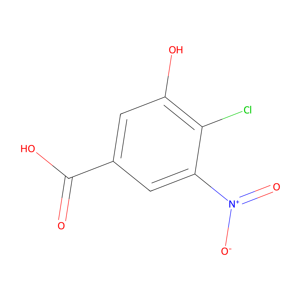4-Chloro-3-hydroxy-5-nitrobenzoic acid molecular structure, CAS 1290117-25-7