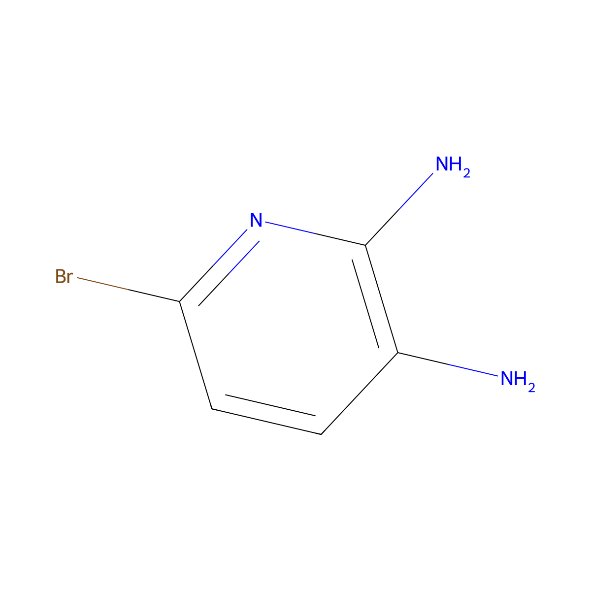 6-Bromopyridine-2,3-diamine molecular structure, CAS 129012-04-0