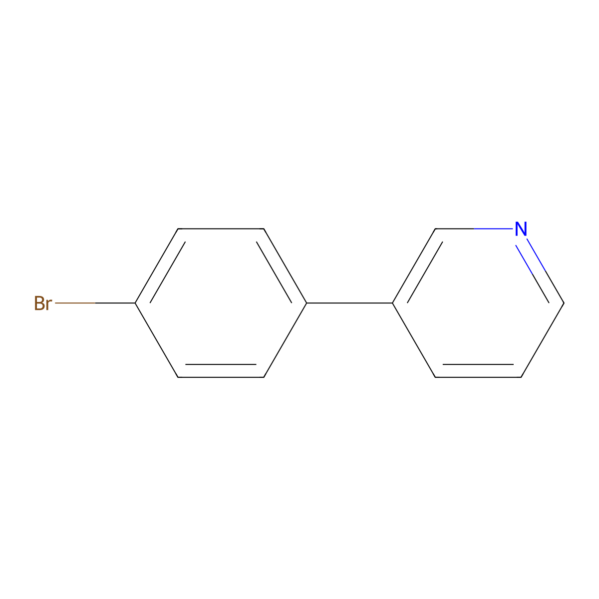 3-(4-Bromophenyl)pyridine molecular structure, CAS 129013-83-8