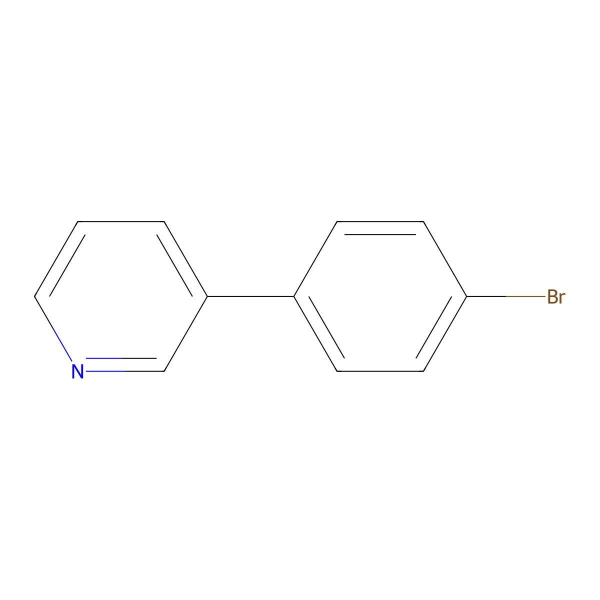 3-(4-Bromophenyl)pyridine molecular structure, CAS 129013-83-8