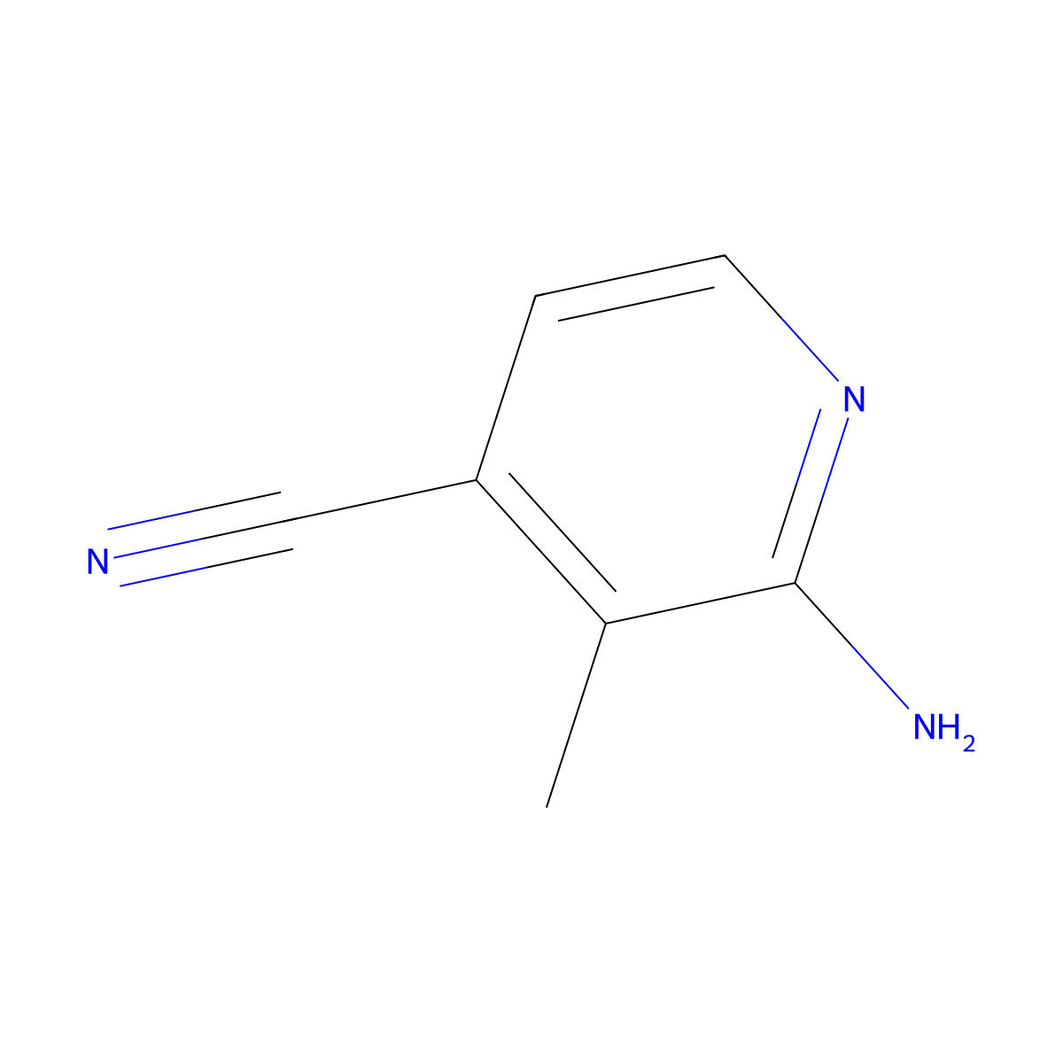 2-Amino-3-methylisonicotinonitrile molecular structure, CAS 1290137-40-4