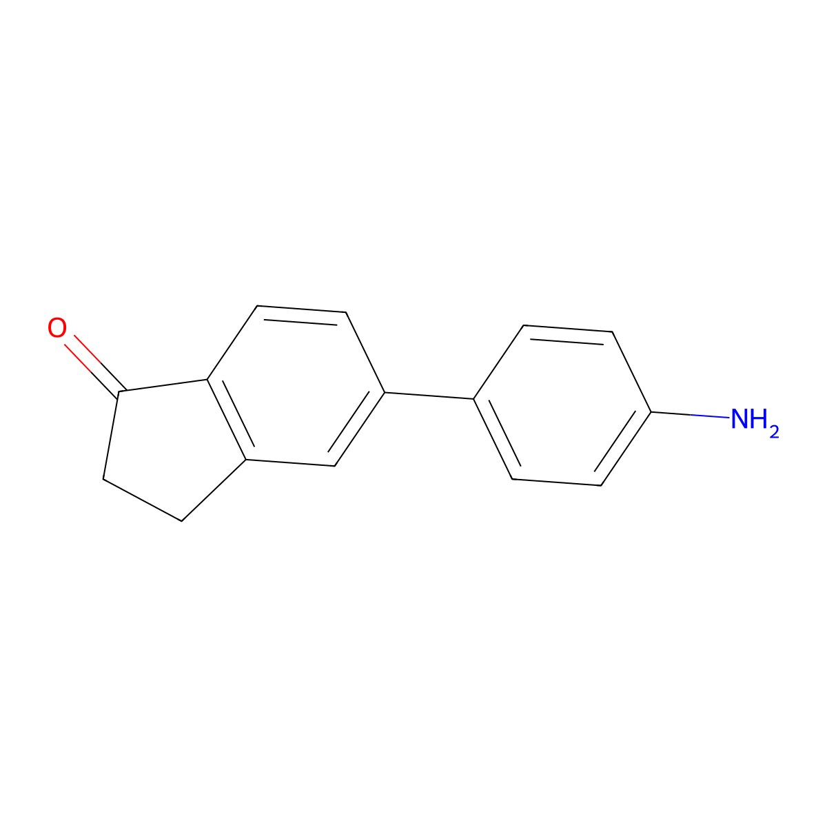 5-(4-Aminophenyl)-2,3-dihydro-1H-inden-1-one molecular structure, CAS 1290140-62-3