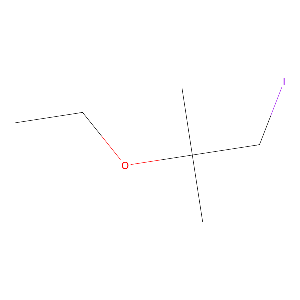 2-Ethoxy-1-iodo-2-methylpropane molecular structure, CAS 1290140-66-7