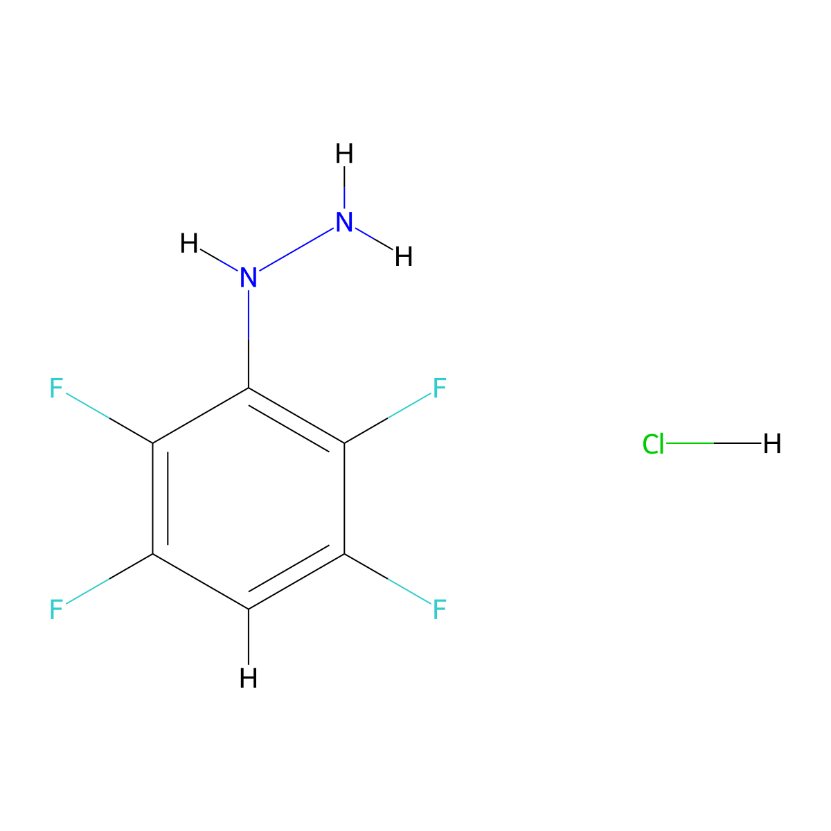 (2,3,5,6-Tetrafluorophenyl)hydrazine hydrochloride molecular structure, CAS 1290143-34-8